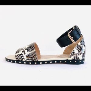 Valentino Garavani Snakeskin Soul Rockstud Sandals